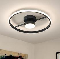 „Qamra“ LED lubinis šviestuvas, 2 žiedai, apvalus lubinis šviestuvas, LED lempa, 40 cm miegamojo lempa, skirta koridoriui, prieškambariui, virtuvei, miegamajam, svetainei