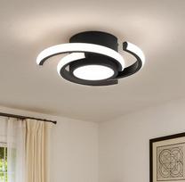 „Qamra“ LED lubinis šviestuvas, juodas, modernus 36 W lubinis šviestuvas