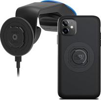 „Quad Lock“ automobilinis mobiliojo telefono laikiklis, tvirtinamas prie priekinio stiklo arba prietaisų skydelio, su „MAG“ belaidžio įkrovimo galvute V2 ir „MAG“ telefono dėklu, skirtas „iPhone 11“