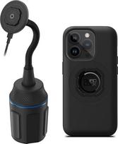 „Quad Lock“ automobilinis telefono laikiklis, skirtas puodelių laikikliui, su dėklu „MAG“ skirtas „iPhone 14 Pro“ ir belaidžio įkrovimo galvute „MAG“ (V2)