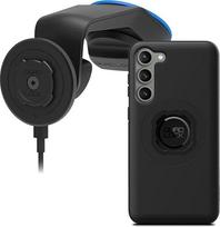 „QUAD LOCK“ automobilio priekinio stiklo / prietaisų skydelio telefono laikiklis su „MAG“ belaidžio įkrovimo galvute V2 ir „MAG“ dėklu, skirtas „Galaxy S23 Plus“