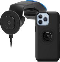 „QUAD LOCK“ automobilio priekinio stiklo / prietaisų skydelio telefono laikiklis su „MAG“ belaidžio įkrovimo galvute V2 ir „MAG“ dėklu, skirtas „iPhone 14 Pro Max“