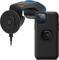 „QUAD LOCK“ automobilio priekinio stiklo / prietaisų skydelio telefono laikiklis su „MAG“ belaidžio įkrovimo galvute V2 ir „MAG“ dėklu, skirtas „iPhone 12“ / „12 Pro“