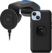 „QUAD LOCK“ automobilio priekinio stiklo / prietaisų skydelio telefono laikiklis su „MAG“ belaidžio įkrovimo galvute V2 ir „MAG“ dėklu, skirtas „iPhone 14“