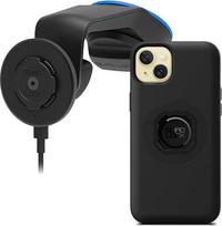 „QUAD LOCK“ automobilio priekinio stiklo / prietaisų skydelio telefono laikiklis su „MAG“ belaidžio įkrovimo galvute V2 ir „MAG“ dėklu, skirtas „iPhone 15 Plus Max“