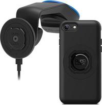 „QUAD LOCK“ automobilio priekinio stiklo / prietaisų skydelio telefono laikiklis su „MAG“ belaidžio įkrovimo galvute V2 ir „MAG“ dėklu, skirtas „iPhone SE“ (3-osios kartos)