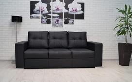 „Quattro Meble“ natūralios odos trisėdė sofa „Mallorca Spades“, plotis 205 cm, odinė sofa iš tikros odos, didelis spalvų pasirinkimas
