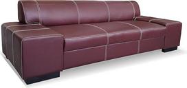 „Quattro Meble“ tikros odos trisėdė sofa „London“, plotis 238 cm, bordo spalvos odinė sofa, tikros odos antikvarinė sofa, didelis spalvų pasirinkimas