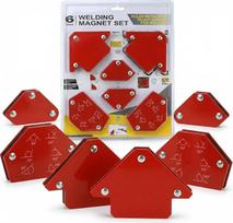 „QWORK“ 6 vnt. suvirinimo magnetų rinkinys, kampiniai suvirinimo magnetai 30°/45°/60°/75°/90°/105°/120°/135°, prikibimo jėga 6,8 kg/15 lbs – 11,3 kg/25 lbs