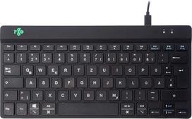 „R-Go Tools“ klaviatūra „Break“, vokiškas QWERTZ išdėstymas, mini klaviatūra be skaitmenų klavišų, su pauzės indikatoriumi, ergonomiškas kompaktiškas dizainas, su USB laidu, juoda