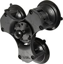 „RAM Mounts“ „RAM Tripple Suction“, B dydžio „Twist-Lock“ triguba siurblinė taurė, RAP-B-365-224-1U (triguba siurblinė taurė su „Twist-Lock“ užraktu ir rutuliniu pagrindu, 249 g)