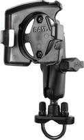 „Ram Mount“ tvirtinimas prie vairo su cinkuotu U-formos varžto pagrindu, skirtas „TomTom“ įrenginiui, montuojamam ant E 125, 130 ir 130S modelių