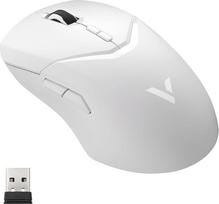 „Rapoo VT9PRO“ itin lengva belaidė žaidimų pelė, „PAW 3398“ e. sporto jutiklis, 50–26 000 DPI, 1K+4K atnaujinimo dažnis, 1 ms reakcijos laikas, 68 g svoris, 10 mygtukų, 160 valandų baterijos veikimo laikas, įmontuota atmintis, balta