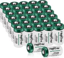 „Rapthor“ 32 vnt. rinkinys: 1650 mAh CR123A 3 V ličio baterijos CR123 / 123A / CR17345, skirtos „Arlo“ kameroms ir žibintuvėliams, didelės talpos, su PTC apsauga [neperkraunamos]