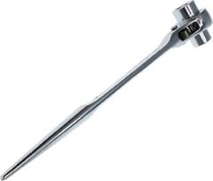„Ratchet Podger“ ratchet raktas – universalus įrankis pastolių montavimo darbams – greitas ir paprastas naudojimas – 100 naujų – pastoliai, sidabrinė spalva, 16–18 mm