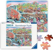 „Ravensburger“ dėlionė „Jūrinė pasaka“, 2000 dalių, dėlionė suaugusiems nuo 14 metų, 98 x 75 cm, dėlionė suaugusiems, 2000 dalių kolekcija, dovanų idėjos