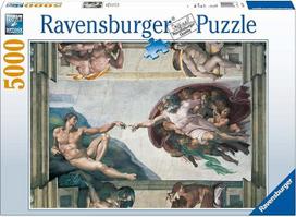 „Ravensburger“ dėlionė „Mikelandželo: Adomo sukūrimas“ (5000 dalių)