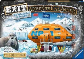 „Ravensburger“ „EXIT“ Advento kalendorius „Poliarinė stotis Arktyje“ – 25 dėlionės „EXIT“ mėgėjams nuo 10 metų