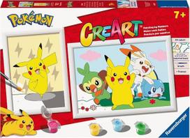 „Ravensburger“ „CreArt“ „Pokémon“ rinkinys – tapyba pagal numerius, skirta vaikams nuo 7 metų