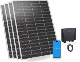 „Ray Lite“ 800 W balkono elektrinė be laikiklio - Komplektas su N tipo saulės baterijomis, kurių efektyvumas 25 % – 800 W mikroinverteris su „Wi-Fi“ ir kintamosios srovės kabeliu – pagrindinis fotovoltinės saulės energijos sistemos komplektas | N tipo „TO