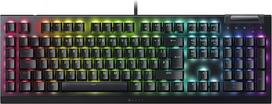 „Razer BlackWidow V4 X“ (žali jungikliai) – mechaninė žaidimų klaviatūra – „Razer Snap-Tap“ (spragtelintys mechaniniai jungikliai, 6 specialūs makro klavišai, „Doubleshot“ ABS klavišų dangteliai, „Chroma RGB“) Jungtinės Karalystės išdėstymas, juoda