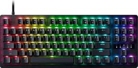 „Razer Huntsman V3 Tenkeyless 8 kHz“ – analoginė optinė e. sporto klaviatūra – „Snap Tap“ – „HyperPolling“ 8000 Hz – integruoti nustatymų reguliatoriai – papildomi multimedijos klavišai – TKL 80 % forma – QWERTY US išdėstymas | Juoda