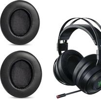 „Razer Nari“ atsarginės ausinių pagalvėlės žaidimų ausinėms iš veganiškos odos, juodos spalvos, suderinamos su 7.1 THX modeliu