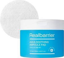 „Real Barrier Aqua“ raminamieji ampulės diskai, 70 vnt., hialurono rūgšties veido serumas, paraudimų mažinimas jautriai odai, veido priežiūra sausai odai, raminantis ramunėlių ekstraktas, korėjietiškas