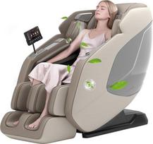 „Real Relax PS5200“ 4D masažinė kėdė, viso kūno „Shiatsu“ masažinė kėdė, masažinis stalas su „SL Track“ sistema, jogos tempimo funkcija, jutiklinis ekranas, pėdų ritinėliai, šildymo funkcija, chaki spalvos
