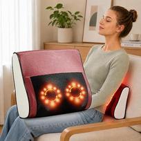 „Real Relax“ „Shiatsu“ 3D masažinė pagalvė su šildymo funkcija kaklui, nugarai ir juosmeniui – elektrinis masažuoklis namams, dovana vyrams ir moterims