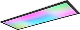 „Reality Leuchten Beta R67668032“ LED lubų šviestuvas, metalinis, matinis juodas, su 31 vato LED RGB dinamišku apšvietimu ir nuotolinio valdymo pultu