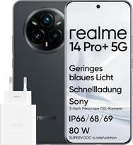 „realme 14 Pro+ 5G“ „Android“ išmanusis telefonas, 8 + 256GB, „Sony IMX896“ kamera su optiniu vaizdo stabilizatoriumi (OIS), IP69, keičiamas dizainas, 6,83 colių ekranas, 120 Hz atnaujinimo dažnis, 5260 mAh baterija, su maitinimo adapteriu, spalva – pilk