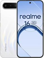 „realme 16 5G“ išmanusis telefonas: 6550 mAh baterija, 8GB RAM, 256GB ROM, 120 Hz AMOLED ekranas, 60 W greitasis įkrovimas, IP69 atsparumas vandeniui, „Air White“ spalva