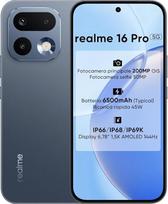„realme 16 Pro 5G“ išmanusis telefonas, 6,78 colių AMOLED ekranas, 1,5K, 144 Hz, 200 MP kamera su optiniu vaizdo stabilizatoriumi (OIS), 50 MP priekinė kamera, 6500 mAh baterija, „Quick Charge“ 45 W, atsparus vandeniui pagal IP68/IP69K standartus (akmenuk