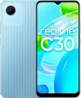 „Realme C30“, dviguba kamera, 32GB, 3GB RAM, ežero mėlyna