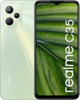 „realme C35“ 4+64GB, ryškiai žalia, 4G, be SIM kortelės, atrakinamas išmanusis telefonas, 50 MP AI triguba kamera, 6,6 colių FHD ekranas, 8,1 mm storio, itin plonas, 5000 mAh baterija