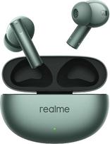 „realme Cuffie Wireless Buds Air 6“, „Hi-Res Professional“, 12,4 mm gilaus boso garsiakalbis, 50 dB išmanusis aktyvus triukšmo slopinimas, iki 40 valandų grojimo laiko, miško žalia spalva