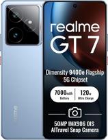 „realme GT 7 5G“ išmanusis telefonas, 12+512GB, mėlynos spalvos | 7000 mAh baterija, 120 W greitasis įkrovimas, 6,78 colio ekranas, atnaujinimo dažnis 120 Hz, 50 MP 2X kamera, „Dimensity 9400e“, IP69
