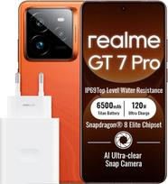 „realme GT 7Pro 5G“ išmanusis telefonas, 12+256GB, oranžinis | 6500 mAh baterija, 120 W greitasis įkrovimas, 6,78 colio ekranas, atnaujinimo dažnis 120 Hz, 50 MP kamera, „Snapdragon 8 Gen 3“, IP69