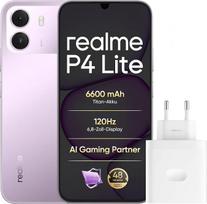 „realme P4 Lite 5G“ išmanusis telefonas, 4+256GB, 6600 mAh „Titan“ baterija, 6,8 colių 120 Hz ekranas, iki 12GB dinaminės RAM, „ArmorShell“ apsauga, ilgas baterijos veikimo laikas, greitasis įkrovimas, violetinė spalva