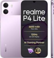 „realme P4 Lite 5G“ išmanusis telefonas, 4 + 64GB, 6600 mAh titano baterija, 6,8 colių 120 Hz ekranas, iki 12GB dinaminės RAM, „ArmorShell“ apsauga, ilgas baterijos veikimo laikas, greitasis įkrovimas, violetinė spalva