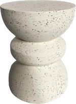 „Rebecca Mobili“ MGO RE7301 kavos staliukas / pagalbinis staliukas, baltas ir juodas, modernus. Matmenys (aukštis x plotis x gylis): 44,5 x 35 x 35 cm
