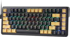 „Redragon K649“ – 78 % dydžio laidinė RGB žaidimų klaviatūra, 82 klavišų išdėstymas, kompaktiška mechaninė klaviatūra su „Hot-Swap“ funkcija ir „Hot-Swap“ pagrindu, triukšmą slopinanti puta, tylūs specialiai pritaikyti linijiniai jungikliai