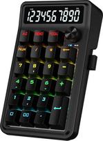 „Redragon K733 PRO“ su tarpikliais, RGB apšvietimu, skaitmenų klaviatūra, mechaninė, 22 klavišai | Kompiuterio skaičiavimo režimai, 10 skaitmenų skaičiuoklės ekranas, sukamas rankenėlė, 5 sluoksnių amortizacija