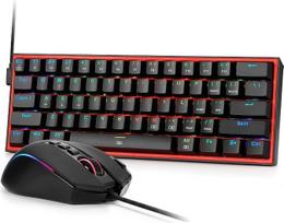 „Redragon“ CB201 žaidimų klaviatūrų ir pelių rinkiniai su kabeliu K617 M612, juodi
