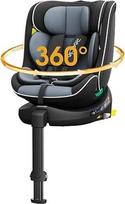 „Reecle“ vaikų automobilinė kėdutė „360 i-Size“, 360 laipsnių kampu pasukama automobilinė kėdutė, 0–12 metų (40–150 cm), vaikų automobilinė kėdutė su „ISOFIX“ atramine kojelė (juoda)