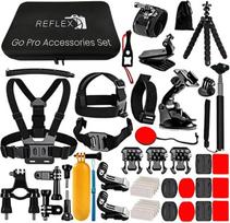 „REFLEX CAMERA“ 50-in-1 veiksmo kamerų priedų rinkinys, suderinamas su „GoPro Hero 13/12/11/10/9/8“, „DJI Osmo Action 2“, „3“, „4“, „Pro 5“, „Insta360 Ace Pro“/„Ace Pro 2“, „Akaso“ ir kitomis sportinėmis kameromis bei tvirtu dėklu