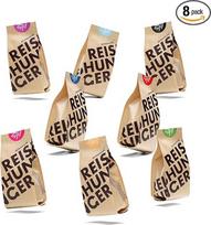 „REISHUNGER“ ryžių rinkinys, 8 x 200 g – 8 veislės – ekologiški basmati, jazmininiai ir kiti – 100 % grynos veislės ir ypač skanūs