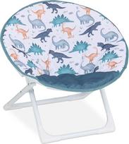 „Relaxdays“ „Moonchair“ vaikų dinozaurų formos sulankstoma kėdė, aukštis 47 x plotis 50 x gylis 48 cm. Vaikų kėdė, skirta naudoti lauke ir patalpose. Spalvinga.