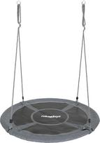 „Relaxdays“ „Nest Swing“, apvalios pakabinamos sūpynės, XXL, iki 300 kg, vaikams ir suaugusiems, reguliuojamos, skirtos naudoti lauke, skersmuo: 120 cm, pilkos spalvos